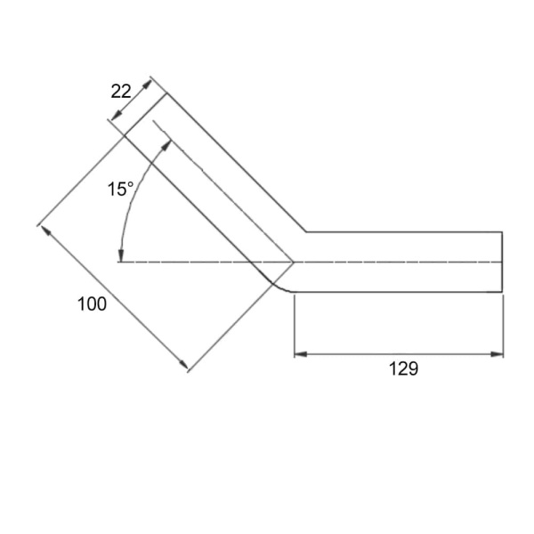 Детальное изображение Отвод 15° безраструбный 22 х 22 мм Valtec нержавеющая сталь арт. VTi.955.I.152222 в интернет-магазине THERM.BY