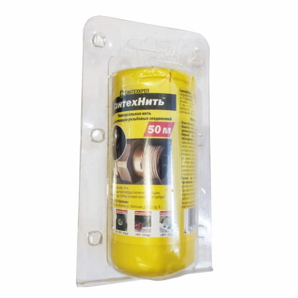 Детальное изображение Сантехническая нить СантехНить 50 м, Сантехкреп в интернет-магазине THERM.BY