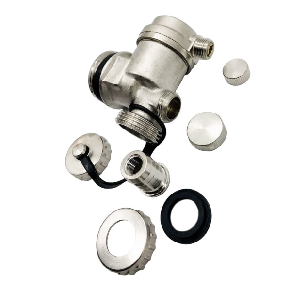 Детальное изображение Воздухоотводчик автоматический с дренажным клапаном 1/2" (G1") TIM арт. M306-4S в интернет-магазине THERM.BY