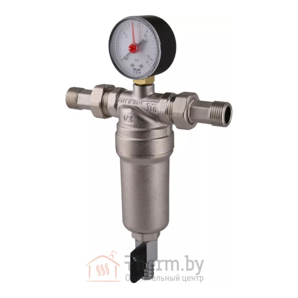 Детальное изображение Фильтр самопромывной НР 1/2" с американками Tiemme арт. 3130001 в интернет-магазине THERM.BY