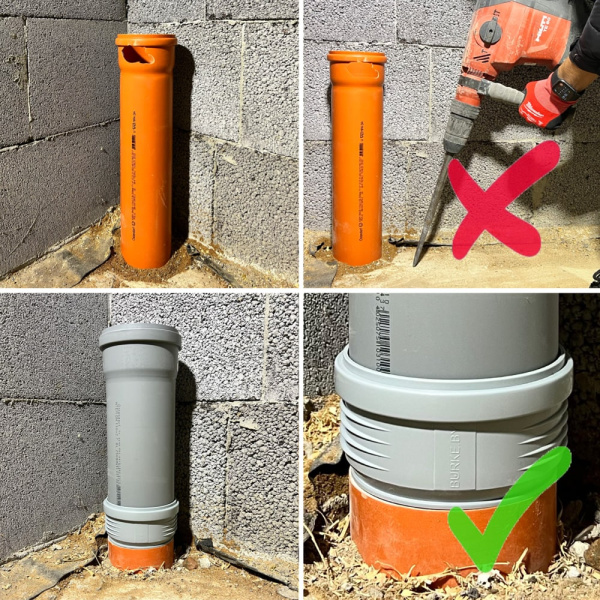 Детальное изображение Восстановитель раструба DN 110 с увеличенным внутренним проходом Burke (серый) в интернет-магазине THERM.BY