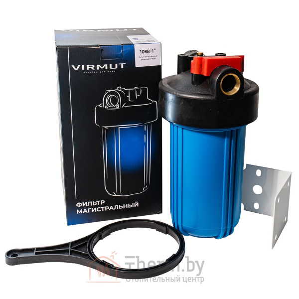 Детальное изображение Магистральный фильтр для холодной воды VIRMUT МФБ-10ББ, 1" (синий) в интернет-магазине THERM.BY