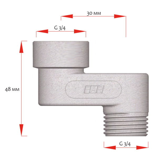 Детальное изображение Эксцентрик 3/4" ВР/НР х 3 см FAR арт. FC 5560 334 в интернет-магазине THERM.BY