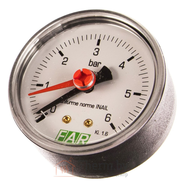 Детальное изображение Манометр осевой 6 bar 63 мм 1/4" FAR арт. FA 2500 P06 в интернет-магазине THERM.BY