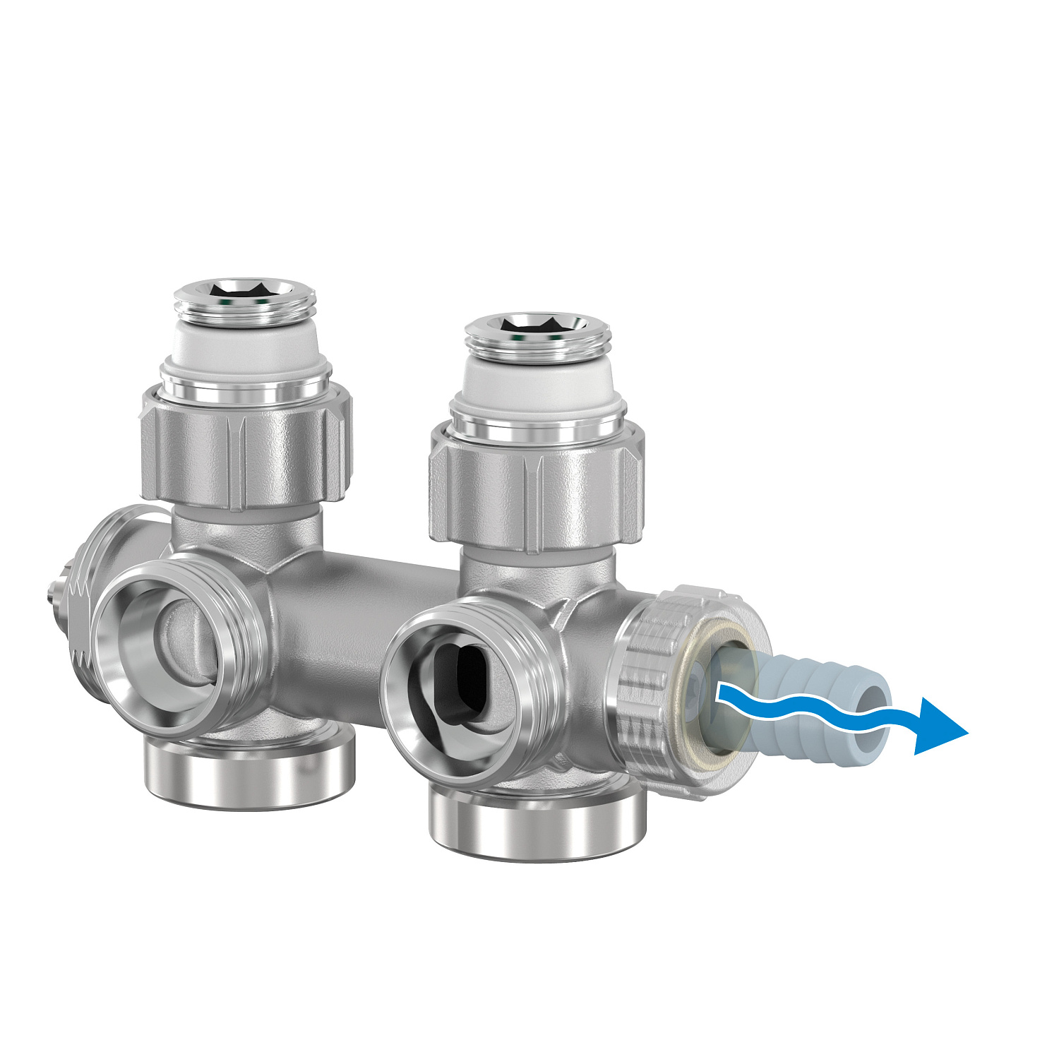 Комплект VARIODESIGN SIMPLEX с кожухом и термоголовкой хромированного цвета (F12161)