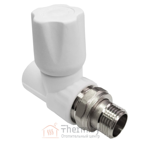 Детальное изображение Вентиль для радиатора прямой ПП 20 х 1/2" НР белый VALFEX в интернет-магазине THERM.BY