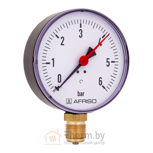 Детальное изображение Манометр радиальный RF 6 bar 100 мм 1/2"НР Afriso арт. 63 613 в интернет-магазине THERM.BY