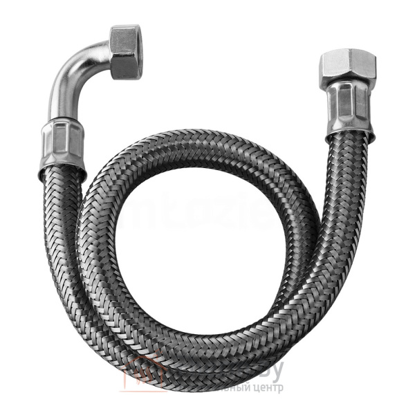 Детальное изображение Гибкий шланг для воды угловой (гибкая подводка) 50 см DN25 гайка 1" х гайка 1" х 90° RIVER Tucai арт. 2488 в интернет-магазине THERM.BY