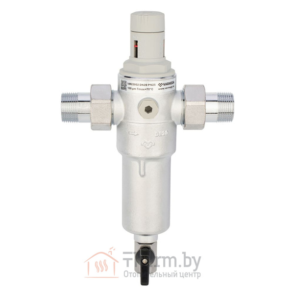 Детальное изображение Фильтр с редуктором промывной для для ГВС и ХВС 100 мкм 3/4" НР Varmega арт. VM22902 в интернет-магазине THERM.BY