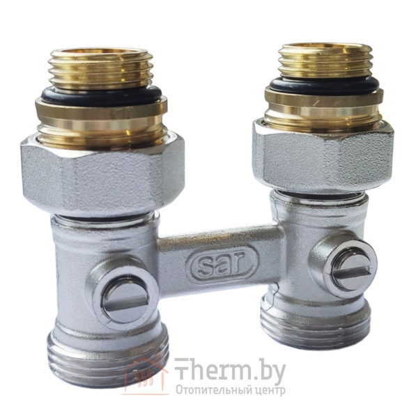 Детальное изображение Узел нижнего подключения для радиатора прямой 3/4"ВР x 3/4"НР c ниппелями 3/4"НР х 1/2"НР, COMAP арт. 960204-AF в интернет-магазине THERM.BY