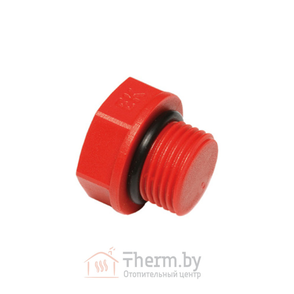 Детальное изображение Пробка ПП короткая красная 1/2"НР Wavin Ekoplastik Чехия в интернет-магазине THERM.BY