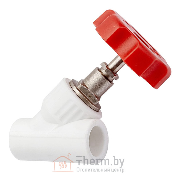 Детальное изображение Кран вентильный ПП (полипропиленовый) 45° х 20 мм Вн/Вн белый VALFEX в интернет-магазине THERM.BY
