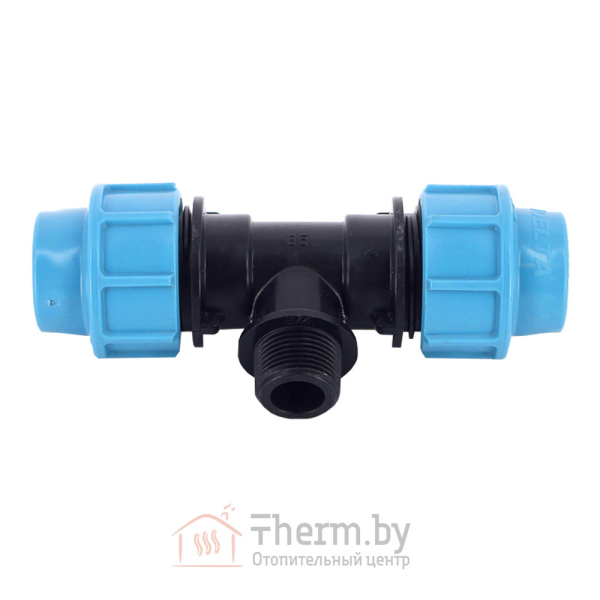 Детальное изображение Тройник компрессионный 25 х 3/4"НР х 25 Unidelta в интернет-магазине THERM.BY