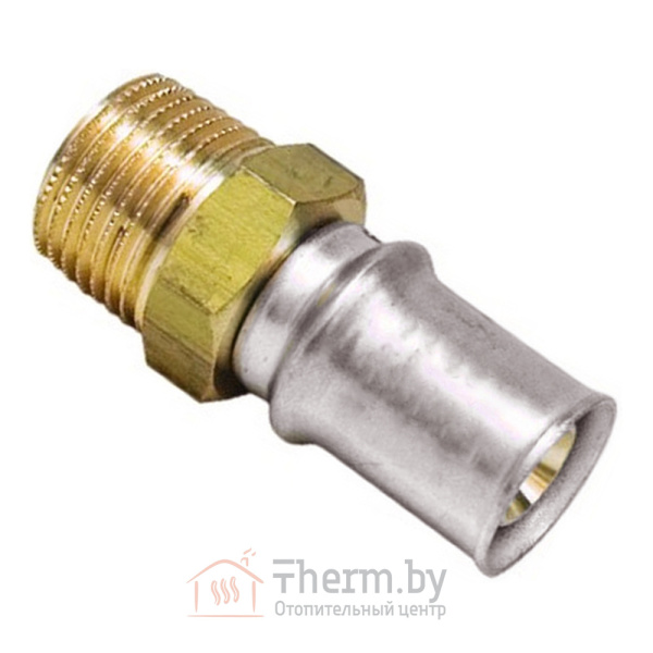 Детальное изображение Пресс муфта латунная 20 х 2.0 х 1/2" наружная резьба APE в интернет-магазине THERM.BY