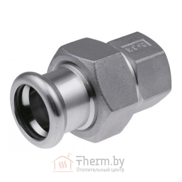 Детальное изображение Пресс муфта разъемная 22 х 3/4" внутренняя резьба KAN-therm Inoх нержавеющая сталь арт. 1609271010 в интернет-магазине THERM.BY