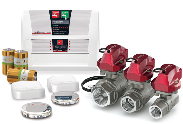 Детальное изображение Система защиты от протечки воды Аквасторож «Оригинал, Эксперт+» 1/2", от батареек/от сети в интернет-магазине THERM.BY