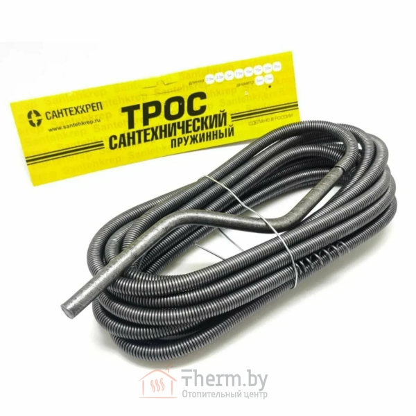 Детальное изображение Трос канализационный пружинный 9 мм. ПРОФИ L= 5 м, Сантехкреп в интернет-магазине THERM.BY