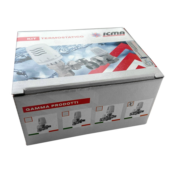 Детальное изображение Комплект термостатический 1/2" прямой, арт. 82KITPAD061101 ICMA в интернет-магазине THERM.BY