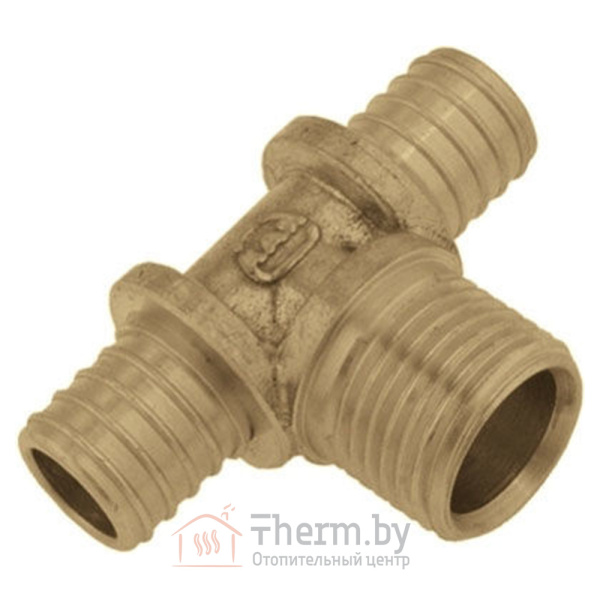 Детальное изображение Тройник латунный 18 х 2.0 с наружной резьбой 1/2" на медную трубку DN15 KAN-therm арт. 1109257010 в интернет-магазине THERM.BY