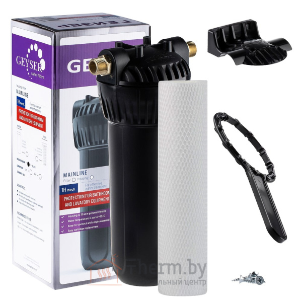 Детальное изображение Магистральный фильтр для горячей воды Гейзер 1Г 1/2" SL10 арт. 32010 в интернет-магазине THERM.BY