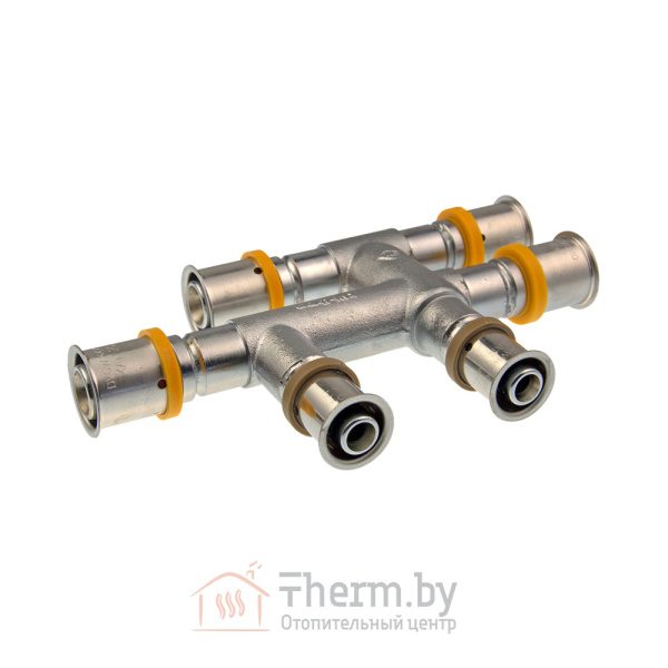 Детальное изображение Пресс тройник обводной латунный 20 х 2.0 х 16 х 2.0 х 20 х 2.0 KAN-Therm арт. 1009257051 в интернет-магазине THERM.BY