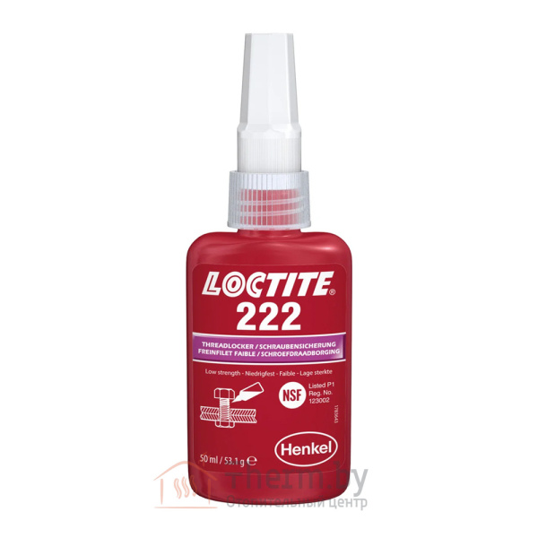 Детальное изображение Loctite 222, 50 мл. Резьбовой герметик фиксатор низкой прочности в интернет-магазине THERM.BY