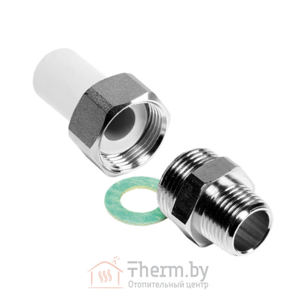 Детальное изображение Разборное соединение ПП белое 25 х 3/4" НР Wavin Ekoplastik Чехия в интернет-магазине THERM.BY