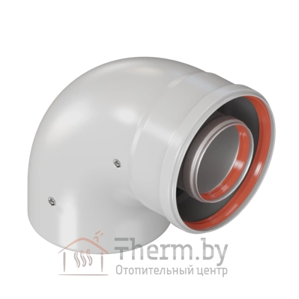 Детальное изображение Колено коаксиальное KRATS 90° d. 60/100 (CW-90-05) в интернет-магазине THERM.BY