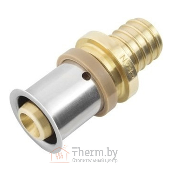 Детальное изображение Пресс муфта под натяжное кольцо латунная 18 х 2,5 х 16 х 2.0 KAN-therm арт. 1009042145 в интернет-магазине THERM.BY