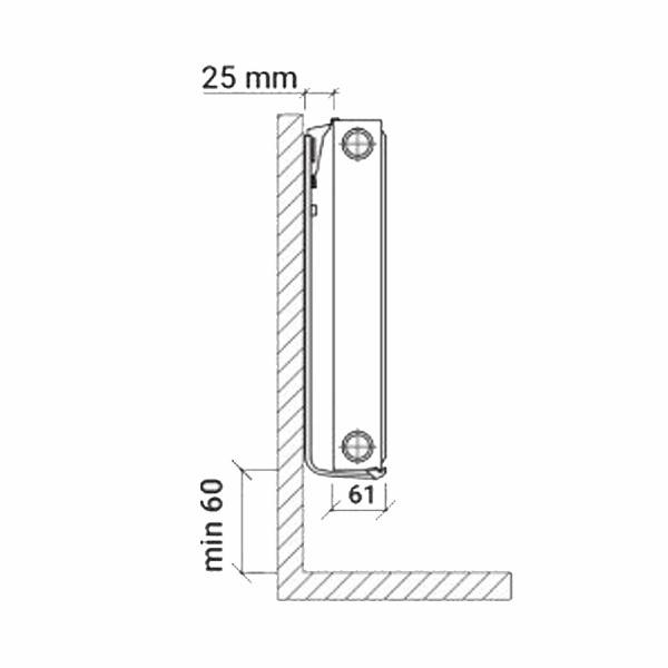 Детальное изображение Радиатор стальной панельный RN Steel COMPACT 500 х 600 тип 11 в интернет-магазине THERM.BY