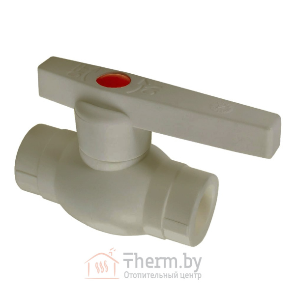 Детальное изображение Кран шаровой полнопроходной 50 мм ПП (полипропиленовый) серый VALFEX в интернет-магазине THERM.BY