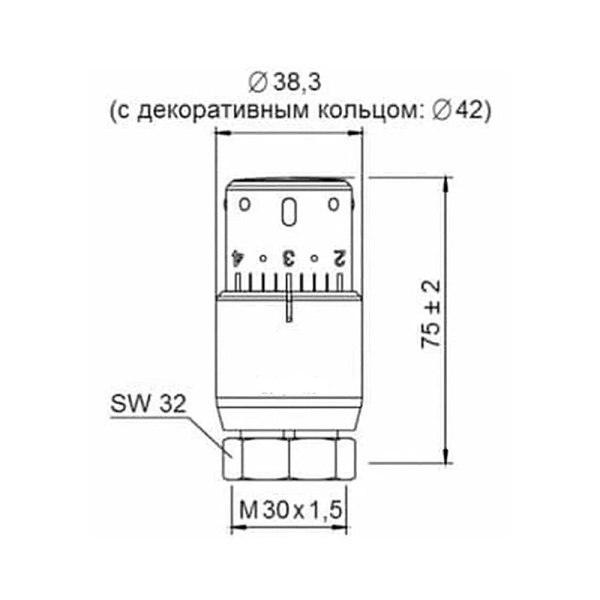 Детальное изображение Термостатическая головка KERMI арт. ZV00380003 в интернет-магазине THERM.BY