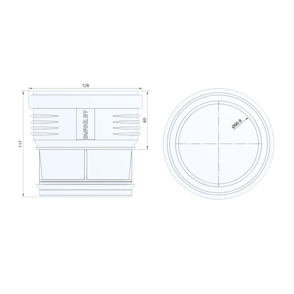 Детальное изображение Восстановитель раструба DN 110 с увеличенным внутренним проходом Burke (серый) в интернет-магазине THERM.BY