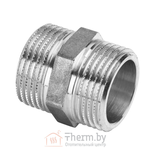 Детальное изображение Ниппель латунный 1/2" General Fittings (покрытие хром/никель) арт. 260000C040400H в интернет-магазине THERM.BY