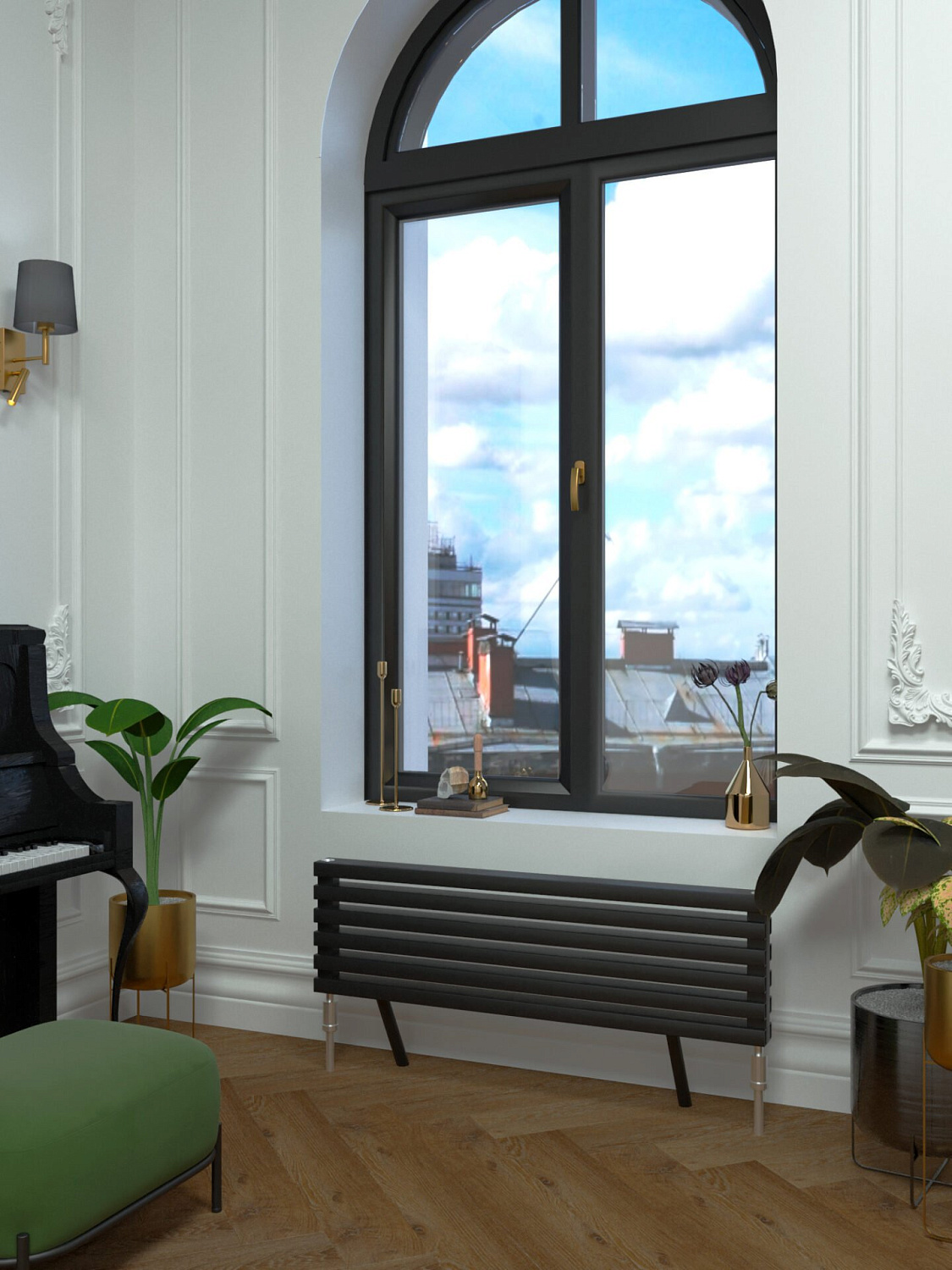 Радиатор алюминиевый трубчатый Fusion HORIZON 1800 [4 секции]