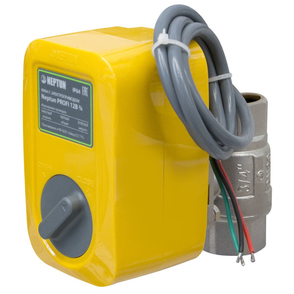 Детальное изображение Шаровой кран с электроприводом Neptun PROFI 12В 3/4 в интернет-магазине THERM.BY