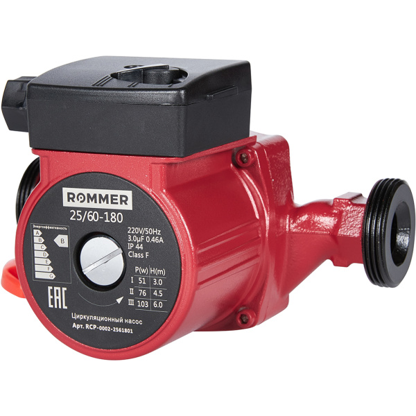 Детальное изображение Насос циркуляционный ROMMER 25/60-180 (RCP-0002-2561801) в интернет-магазине THERM.BY