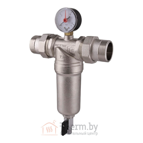 Детальное изображение Фильтр самопромывной НР 1" с американками Tiemme арт. 3130004 в интернет-магазине THERM.BY