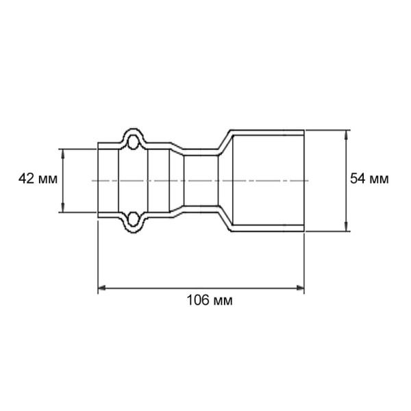 Детальное изображение Пресс соединитель однораструбный 54 х 42 мм Valtec нержавеющая сталь арт. VTi.905.I.005442 в интернет-магазине THERM.BY