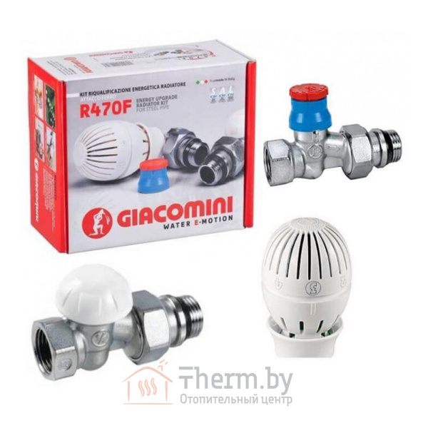 Детальное изображение Комплект термостатический 1/2" прямой Giacomini арт. R470F арт. R470FX013 в интернет-магазине THERM.BY