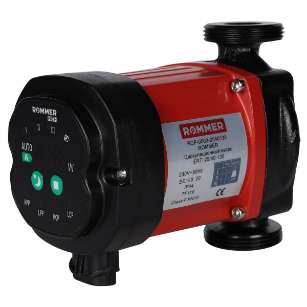 Детальное изображение Насос циркуляционный ROMMER ERTI 25/40-130 (RCP-0003-2540130) в интернет-магазине THERM.BY