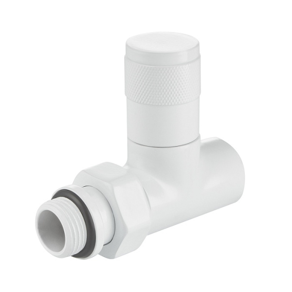 Детальное изображение Набор дизайн-вентилей Royal Thermo PIANO, прямой (белый) 1/2" в интернет-магазине THERM.BY