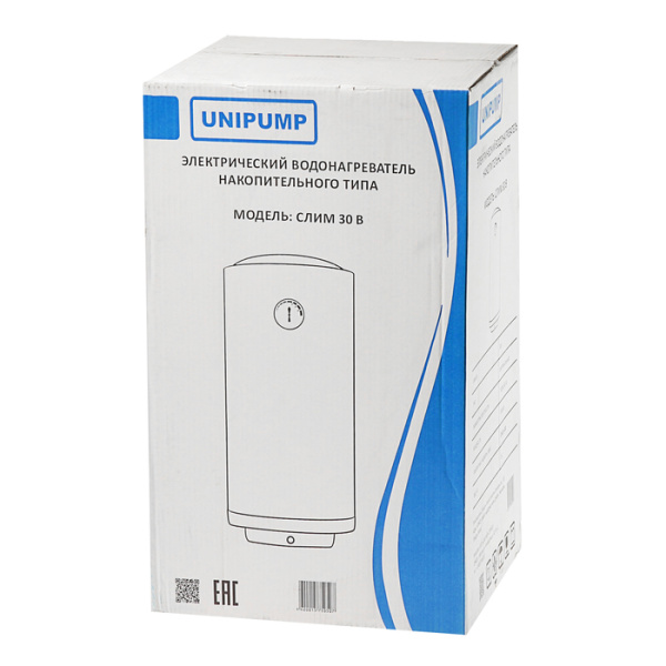Детальное изображение Электрический водонагреватель UNIPUMP СЛИМ 30 В в интернет-магазине THERM.BY