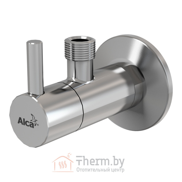 Детальное изображение Вентиль угловой с фильтром 1/2" х 3/8" Alcaplast ARV001 круглый, хром в интернет-магазине THERM.BY