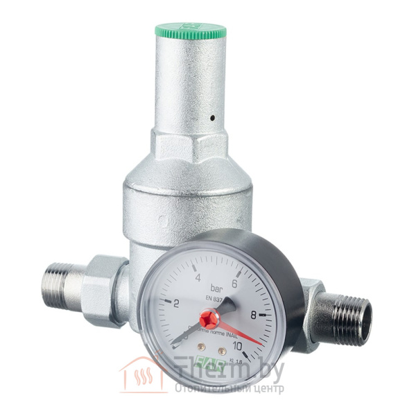 Детальное изображение Редуктор давления хромированный с манометром 1/2" НР FAR арт. FA 2815 12 в интернет-магазине THERM.BY