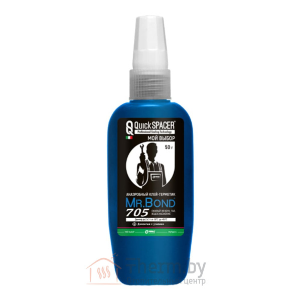 Детальное изображение Анаэробный клей герметик QuickSPACER® Mr.Bond 705 для резьбовых соединений 50 г синий в интернет-магазине THERM.BY