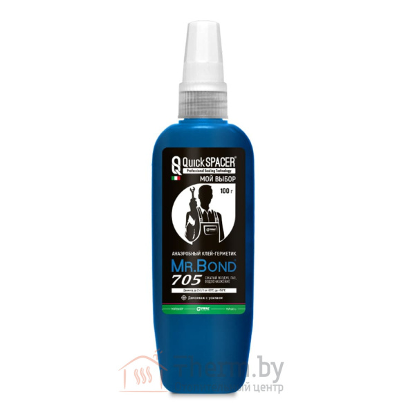 Детальное изображение Анаэробный клей герметик QuickSPACER® Mr.Bond 705 для резьбовых соединений 100 г синий в интернет-магазине THERM.BY