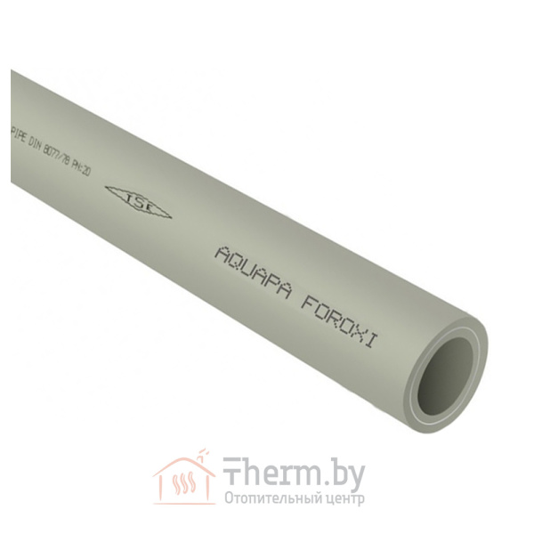 Детальное изображение Труба PP-R (ПП) 20 х 2.8 мм (полипропиленовая) с армировкой алюминием Aquapipe в интернет-магазине THERM.BY