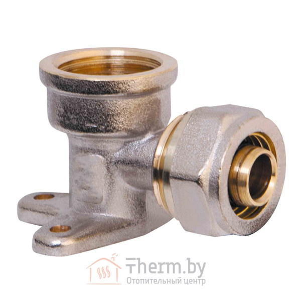 Детальное изображение Уголок 90° латунный с креплением 16 х 2.0 х 1/2" внутреняя резьба APE в интернет-магазине THERM.BY