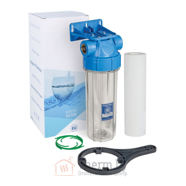Детальное изображение Магистральный фильтр для очистки воды AquaFilter FHPR1-B1-AQ 1" с картриджем в интернет-магазине THERM.BY